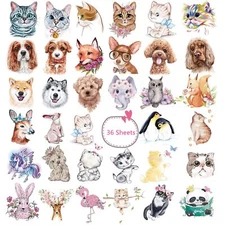 Animals Theme Temporary Tattoos for Kids Featured Zoo Patterned Body Art Wate...