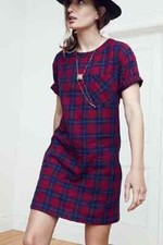 Madewell Edina Plaid Short-Sleeve t-shirt dress Small