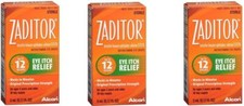 Systane Zaditor Eye Itch Relief Antihistamine Eye Drops 0.17oz 3 Pack 