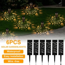 6X LED Gartenleuchte Solarleuchte Gartenlampe Rasenlicht Garten Balkon Solarlamp