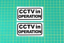 2x CCTV Stickers SMALL Signs Car Window Door Security Camera Warning