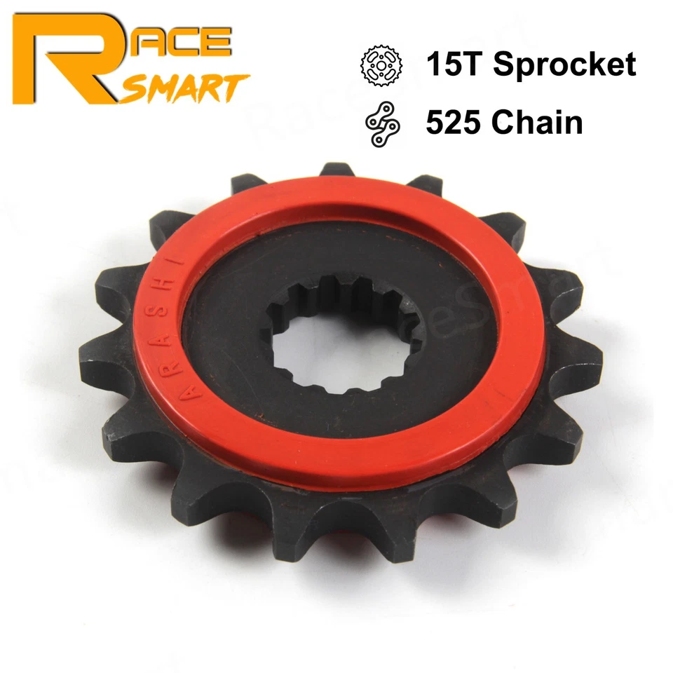 525 Pitch 15T 43T Front Rear Sprocket For Kawasaki Versys 1000 KLZ1000 2012-2018 — 第 2/4 张图片