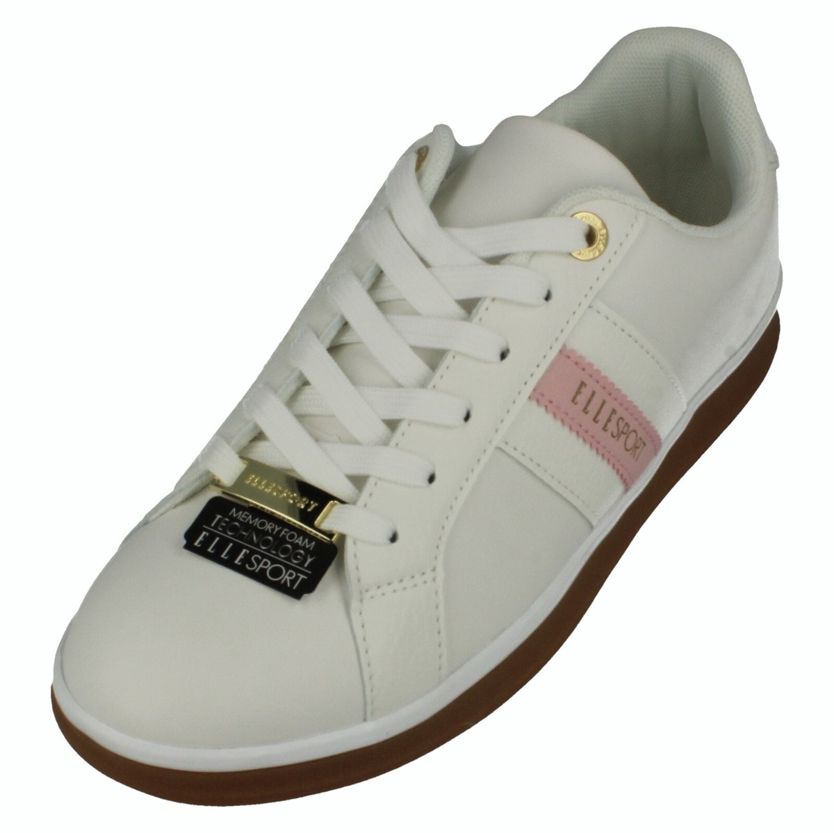 Sneakers Elle Sport White Trainers Memory Foam Ladies F7R320 By