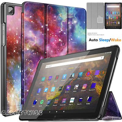 Hülle für alle neuen Amazon Fire HD 10 & HD 10 Plus (2021) Leder Smart Stand Cover