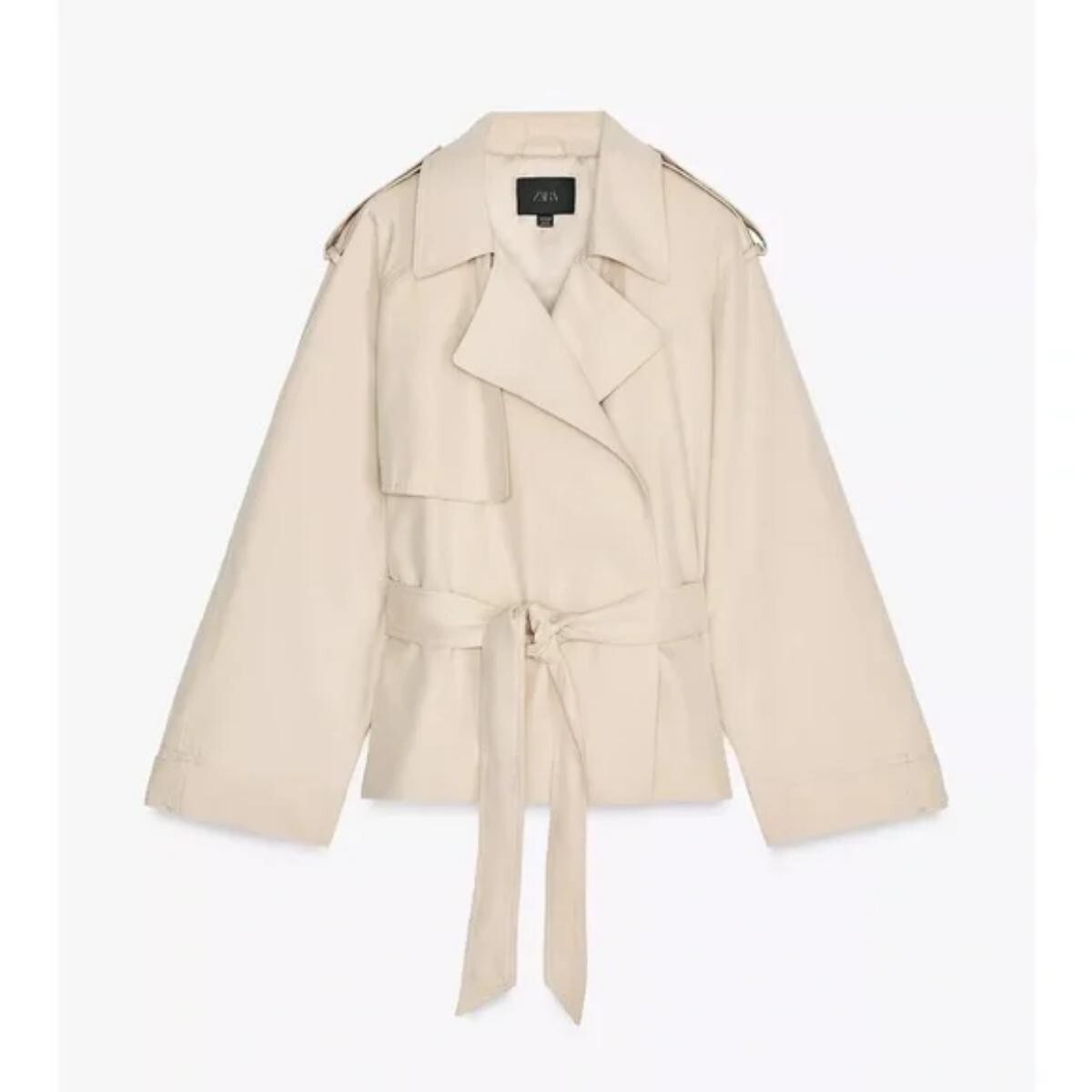 ジャケット・アウター ZARA SHORT CONTRAST TRENCH CORT SHORT CAPE TRENCH COAT - Tobacco | ZARA United States