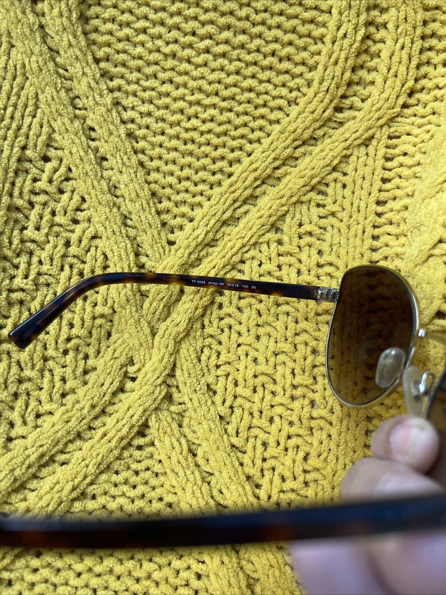 Authentic Tiffany & Co TF3068 6142/3B Cat Eye Sunglasses Gold Brown Gradient Tiffany & Co TF3068 61423B Gold Brown Gradient Sunglasses  main image 2