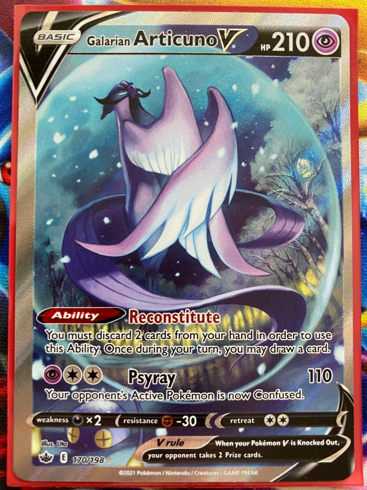 Articuno de Galar V Cartão Pokémon CRE V Full Art em segunda mão