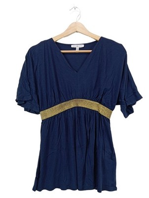 ENVIE DE FRAISE Kurzarm-Bluse Damen Bluse Gr. DE 36 blau Casual-Look