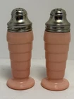 Vintage Pink Milk Glass Moderntone Salt & Pepper Shakers