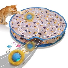 Interactive Cat Toy Ball Motion Activated Chirping Hide Seek Mouse Pouch