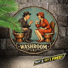 Vintage Wooden Style Round Decorative Plaque 8x8 Home Decor Sign