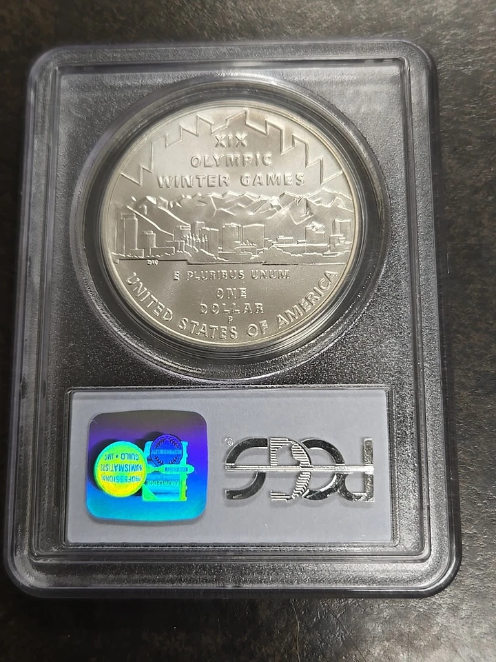 2002 P Salt Lake City Olympics Commemorative Silver Dollar PCGS MS69 MS 69 - Image 4 of 4