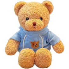 YUKOUQIAN Teddy Bear Stuffed Animal Cute Plush Doll SoftToy 11.8 Inch, Brown