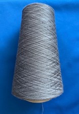 Wool Yarn on Cone for Knitting Crochet 1 lb 2oz 500g gray
