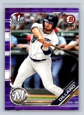 2019  Bowman Draft Purple #BD-32 Thomas Dillard 1st Bowman /250 Brewers A75
