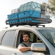 SPORTNOW Dachgepäckträger Universal Dachkorb mit Windschutz, bis 150 kg