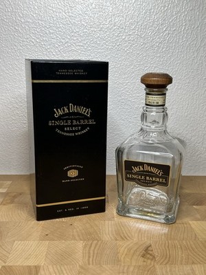 Jack Daniels Single Barrel Select Empty Bottle & Box - Nice! NO Chips, Good Cork
