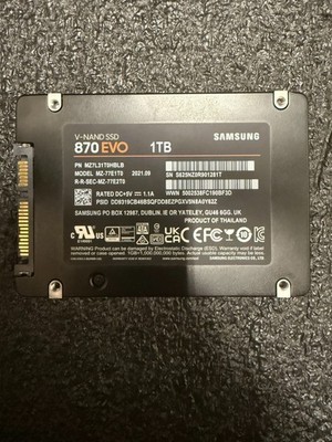 Samsung 870 EVO 1TB SSD 2.5'' SATA III Internal Solid State Drive MZ-77E1T0