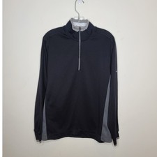 Nike Golf Dri-Fit black 1/4 zip pullover long sleeve mock neck jacket - medium