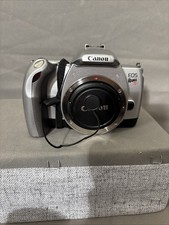 Canon EOS Rebel T1 35mm Film Camera Silver with Strap Body Only