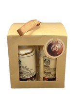 The Body Shop 3 Pc Gift Set Small Shea Whip Body Lotion, Shower Cream & Pouf