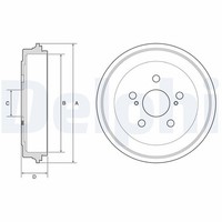 Delphi Bremstrommel BF615 FüR Toyota