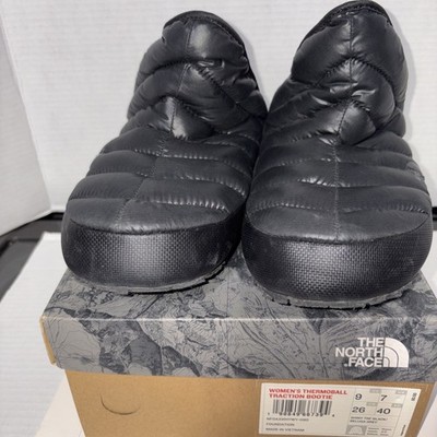 The North Face ThermoBall Quilted Slip On Ankle Bootie Black Women's Size 9