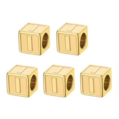 Perlen Buchstaben Stahl 5 Stück Metallscharniere Buchstaben eckig I Gold