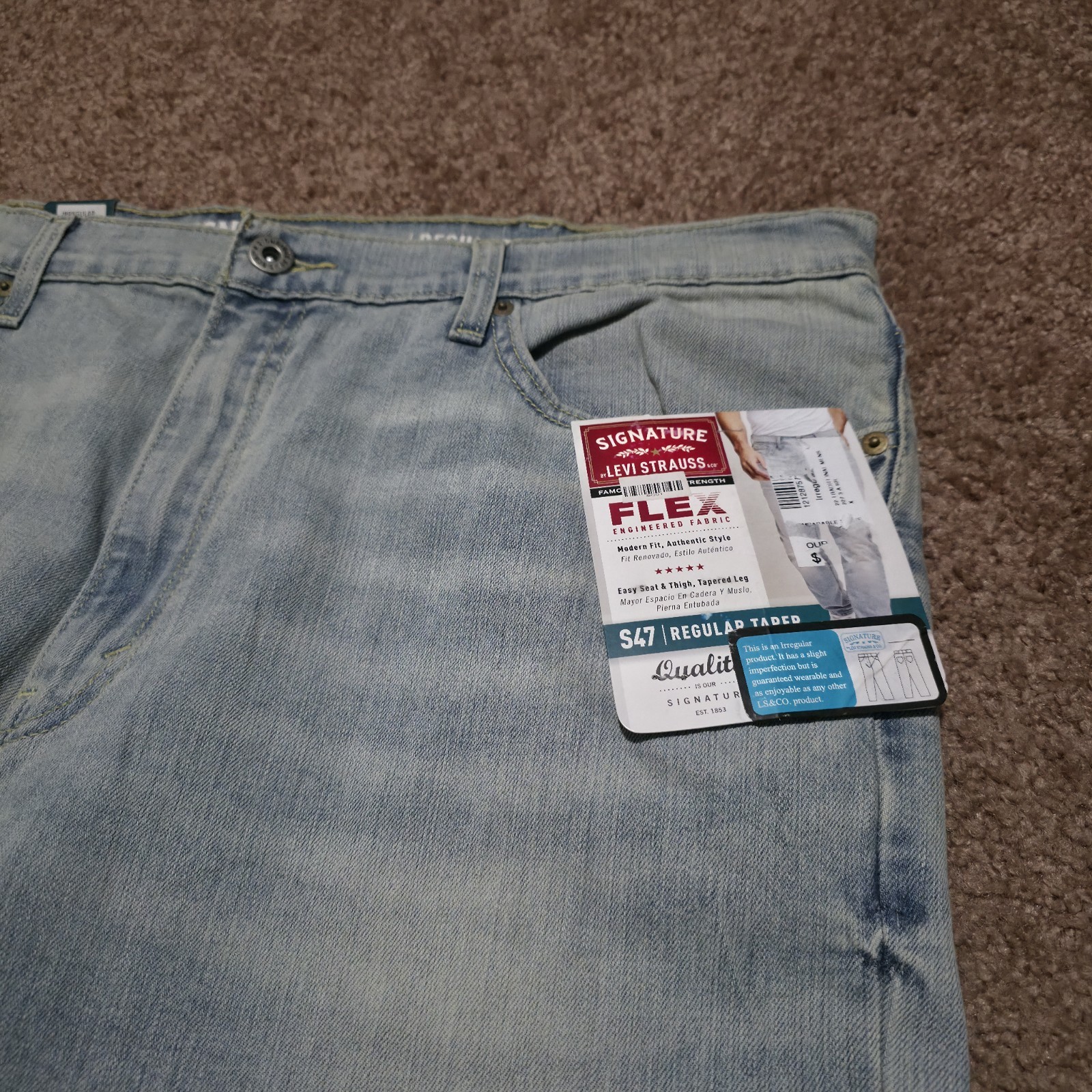Signature By Levi Strauss & Co Mens 40 x 30 Flex Stretch Regular Taper Light New image 3