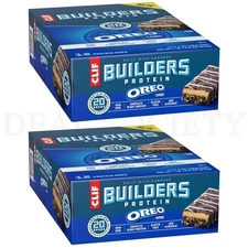 CLIF BUILDERS Protein Bars OREO-Flavored 20g Plant Based Protein 12ct Lot of 2