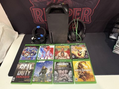Microsoft Xbox Series x 1TB Black Gaming Console BUNDLE! Games, headset, ect