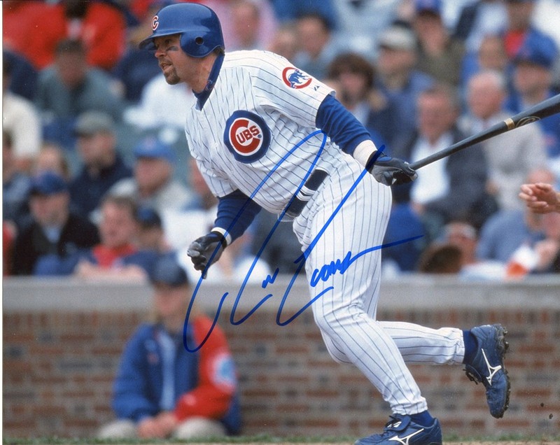 RON COOMER Chicago Cubs signed Photo in action COA Twins