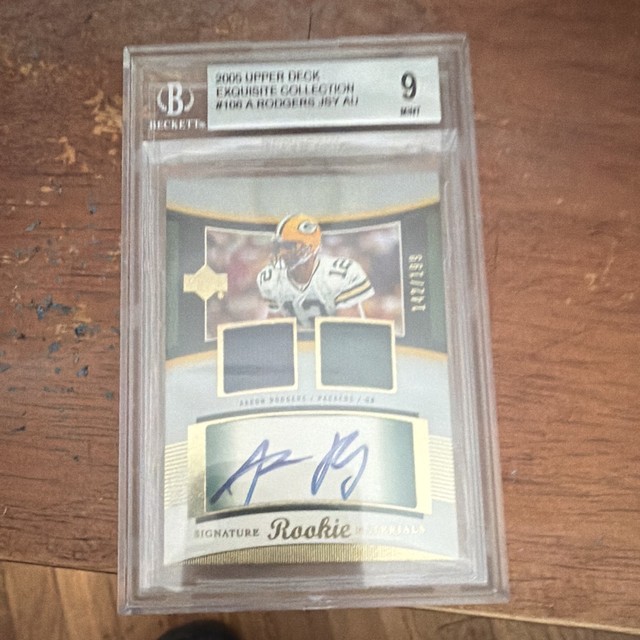 Aaron Rodgers 2005 Upper Deck Exquisite Collection Rookie Patch Autographs