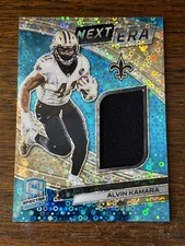 2019 Panini Spectra Alvin Kamara Next Era Patch Blue Prizm SP #/99 Player Worn