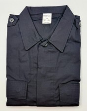     UNISEX DARK NAVY RIPSTOP BDU LS SHIRT MILITARY WORKWEAR L SUPERIOR UNIFORM