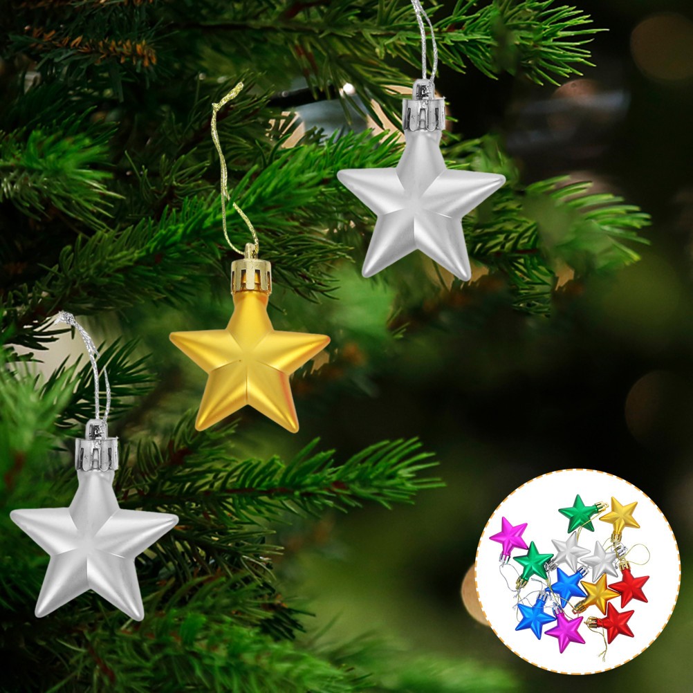 12 Pcs Independence Day Ornaments Small Hanging Stars Decorations