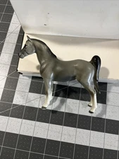 VTG Lefton Ceramic Horse Figure Gray / White H4871 5” Saddlebred Colt