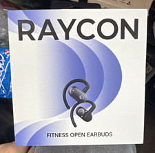 Raycon Fitness Open Earbuds Bluetooth Wireless Ear-Hook w/ Charging Case Black
