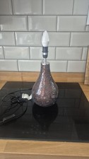 Mosaic Glass Table Lamp Base, Switch Control, UK Plug Lead, E14 Holder