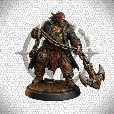 Dungeons & Dragons Spielbare Figur - Männlicher Mensch - Kettengebundener Dread Captain