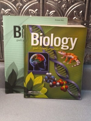 A Beka Book Homeschool 10th Grade Biology God's Living Creation Book & Key