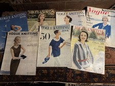 7 Issues of Vogue Knitting Book Magazine Patterns 1951-1957