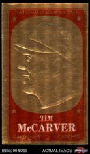 1965 Topps Embossed #7  Tim McCarver  Cardinals 4 - VG/EX