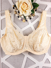 Playtex Secrets VTG 4233 Secrets Underwire Lace Full Coverage Ivory Bra 38D 90s