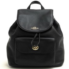 COACH Backpack Bag Backpack Ladies Women Leather Black F37621 Mini Billie Backp