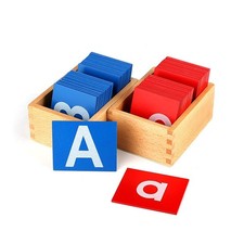 Montessori Sandpaper Letter Learn Alphabet Tractile Learning Phnonics Letter ...