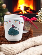 RAE DUNN PEANUTS Snoopy Puffer Jacket CURRENT CHRISTMAS MOOD Mug 2025 18oz NWT
