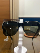 Gucci Men’s Oversized Square Sunglasses Black Plastic Frame Gray Tinted Lens