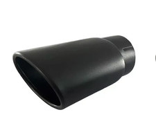 Auspuffblende schwarz Endrohr Auspuffendrohr Blende 115x90mm oval Anschluss 65mm