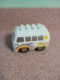 Lego Duplo Fillmore Vw Minivan Bus Van Vehicle Flowers Design Hippie Car 5829 
